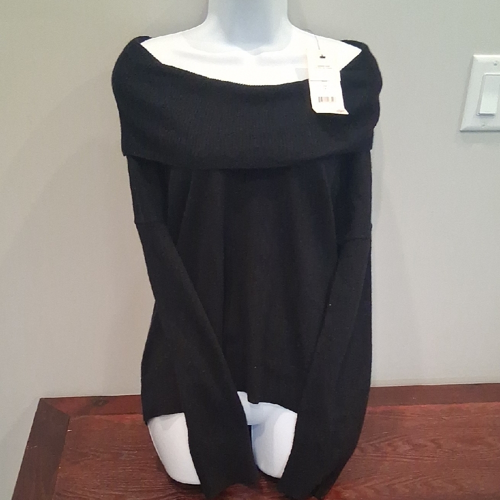 New DKNY Black Off-Shoulder Women’s Sweater